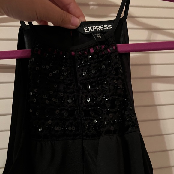 XS black halter top dress, knee length - Picture 3 of 3